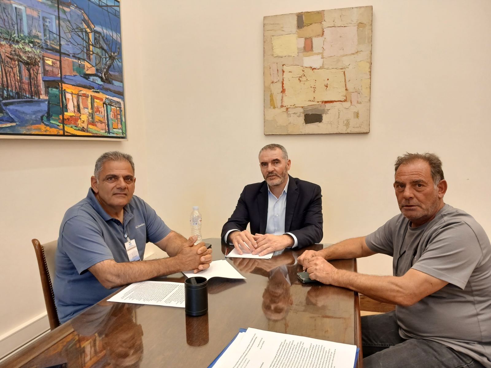 «Συνάντηση του Μ. Χνάρη με την Πανελλήνια Ένωση Πλοιοκτητών Παράκτιας Αλιείας και Αλιευτικού Τουρισμού» 